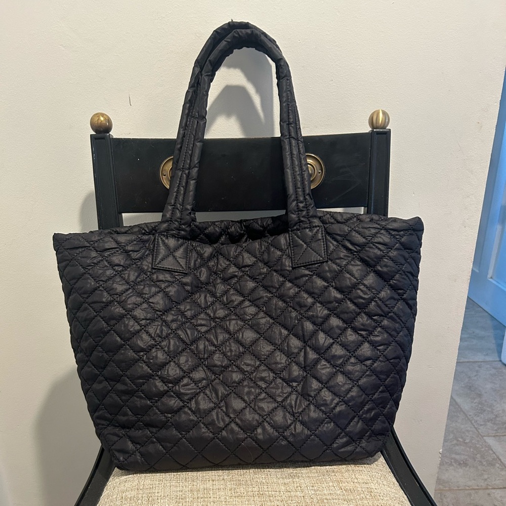 Urban Expressions Quilted Black Tote Shoulder Bag